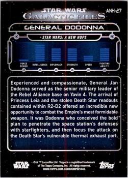 2017 Topps Star Wars: Galactic Files Reborn - Blue #ANH-27 General Dodonna Back