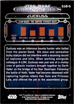 2017 Topps Star Wars: Galactic Files Reborn - Blue #ESB-6 Zuckuss Back