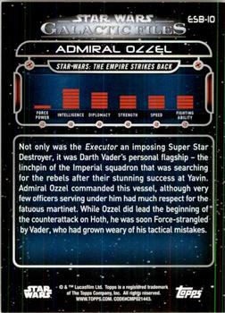 2017 Topps Star Wars: Galactic Files Reborn - Blue #ESB-10 Admiral Ozzel Back