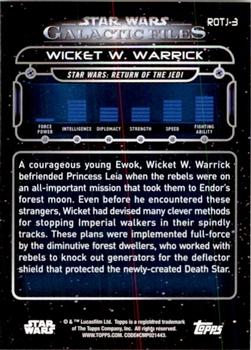 2017 Topps Star Wars: Galactic Files Reborn - Blue #ROTJ-3 Wicket W. Warrick Back