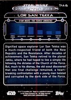 2017 Topps Star Wars: Galactic Files Reborn - Blue #TFA-16 Lor San Tekka Back