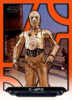 2017 Topps Star Wars: Galactic Files Reborn - Orange #ANH-2 C-3PO Front