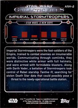 2017 Topps Star Wars: Galactic Files Reborn - Orange #ANH-3 Imperial Stormtroopers Back