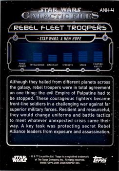 2017 Topps Star Wars: Galactic Files Reborn - Orange #ANH-4 Rebel Fleet Troopers Back
