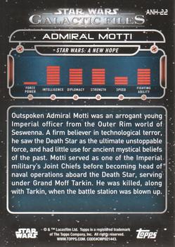2017 Topps Star Wars: Galactic Files Reborn - Orange #ANH-22 Admiral Motti Back