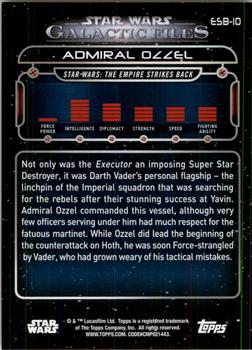 2017 Topps Star Wars: Galactic Files Reborn - Orange #ESB-10 Admiral Ozzel Back