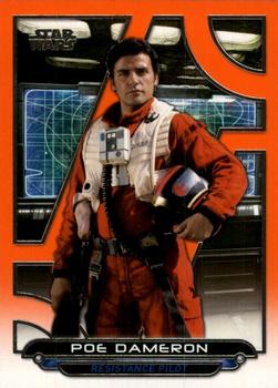 2017 Topps Star Wars: Galactic Files Reborn - Orange #TFA-7 Poe Dameron Front
