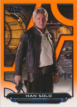 2017 Topps Star Wars: Galactic Files Reborn - Orange #TFA-8 Han Solo Front