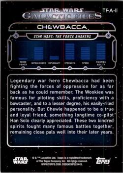 2017 Topps Star Wars: Galactic Files Reborn - Orange #TFA-11 Chewbacca Back