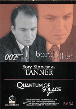 2009 Rittenhouse James Bond Archives - Quantum of Solace Expansion #BA34 Rory Kinnear as Tanner Back