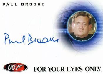 2009 Rittenhouse James Bond Archives - Autographs #A126 Paul Brooke Front