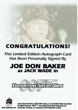 2009 Rittenhouse James Bond Archives - Autographs #NNO Joe Don Baker Back