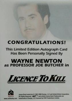 2009 Rittenhouse James Bond Archives - Autographs #NNO Wayne Newton Back