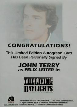 2009 Rittenhouse James Bond Archives - Autographs #NNO John Terry Back