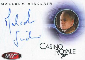 2008 Rittenhouse James Bond In Motion - Autographs 40th Anniversary Design #A102 Malcolm Sinclair Front