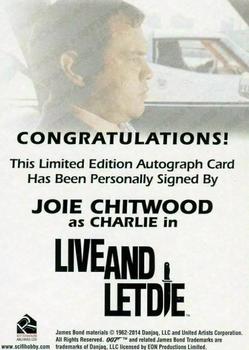 2015 Rittenhouse James Bond Archives - Autographs #NNO Joie Chitwood Back
