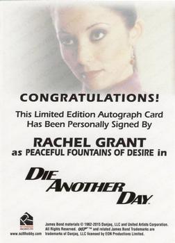 2015 Rittenhouse James Bond Archives - Autographs #NNO Rachel Grant Back