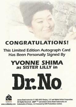 2015 Rittenhouse James Bond Archives - Autographs #NNO Yvonne Shima Back