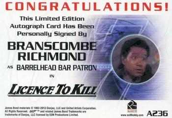 2014 Rittenhouse James Bond Archives - Autographs #A236 Branscombe Richmond Back