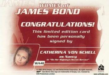 2014 Rittenhouse James Bond Archives - Autographs #WA41 Catherina von Schell Back