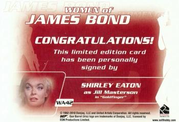 2014 Rittenhouse James Bond Archives - Autographs #WA42 Shirley Eaton Back