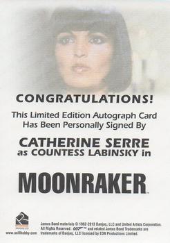 2014 Rittenhouse James Bond Archives - Autographs #NNO Catherine Serre Back