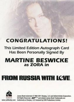 2014 Rittenhouse James Bond Archives - Autographs #NNO Martine Beswick Back