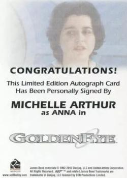 2014 Rittenhouse James Bond Archives - Autographs #NNO Michelle Arthur Back