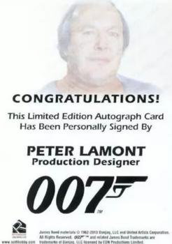 2014 Rittenhouse James Bond Archives - Autographs #NNO Peter Lamont Back