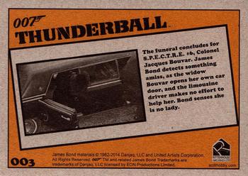 2014 Rittenhouse James Bond Archives - Thunderball Throwback #003 The funeral concludes for S.P.E.C.T.R.E. #6, Back