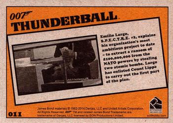 2014 Rittenhouse James Bond Archives - Thunderball Throwback #011 Emilio Largo, S.P.E.C.T.R.E. #2, explains his Back
