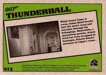 2014 Rittenhouse James Bond Archives - Thunderball Throwback #013 While Count Lippe is away, James Bond breaks into Back
