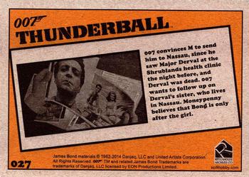 2014 Rittenhouse James Bond Archives - Thunderball Throwback #027 007 convinces M to send him to Nassau, since he Back
