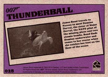 2014 Rittenhouse James Bond Archives - Thunderball Throwback #028 James Bond travels to Nassau to meet Domino Derval Back