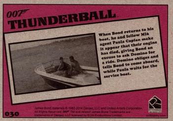 2014 Rittenhouse James Bond Archives - Thunderball Throwback #030 When Bond returns to his boat, he and fellow MI6 Back