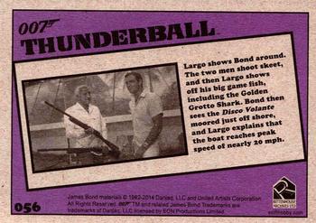 2014 Rittenhouse James Bond Archives - Thunderball Throwback #056 Largo shows Bond around. The two men shoot skeet, Back