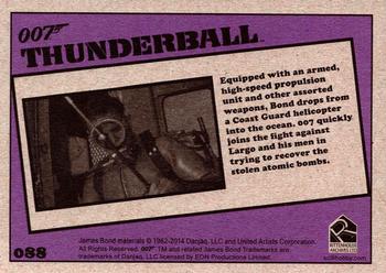 2014 Rittenhouse James Bond Archives - Thunderball Throwback #088 Equipped with an armed, high-speed propulsion unit Back