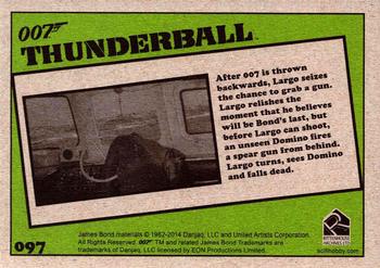 2014 Rittenhouse James Bond Archives - Thunderball Throwback #097 After 007 is thrown backwards, Largo seizes the Back