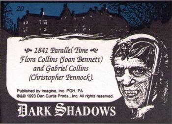 1993 Imagine Dark Shadows #20 Flora Collins and Gabriel Collins Back