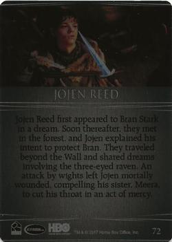 2017 Rittenhouse Game of Thrones Valyrian Steel #72 Jojen Reed Back