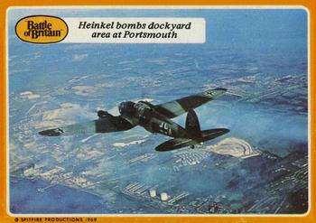 1969 A&BC Battle of Britain #10 Heinkel Bombs Dockyard Area At Portsmouth Front
