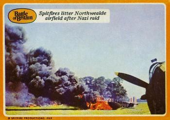 1969 A&BC Battle of Britain #12 Spitfires Litter Northwealde Airfield After Nazi raid Front