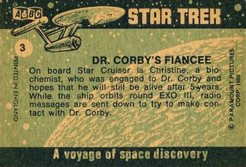 1969 A&BC Star Trek #3 Dr. Corby's Fiancee Back