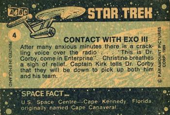 1969 A&BC Star Trek #4 Contact with Exo III Back