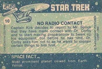 1969 A&BC Star Trek #10 No Radio Contact Back