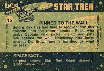1969 A&BC Star Trek #15 Pinned to the Wall Back