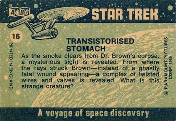 1969 A&BC Star Trek #16 Transistorised Stomach Back