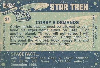 1969 A&BC Star Trek #21 Corby's Demands Back