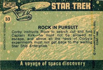 1969 A&BC Star Trek #33 Rock in Pursuit Back