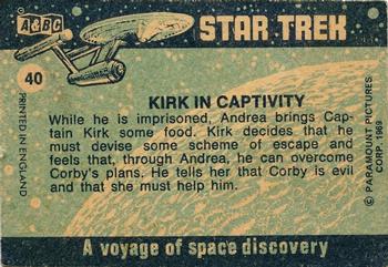 1969 A&BC Star Trek #40 Kirk in Captivity Back